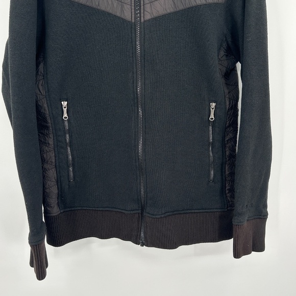 MARMOT Women's Black Quilted Knit Full Zip Outdoor Sweater Jacket Size Large - Picture 5 of 7